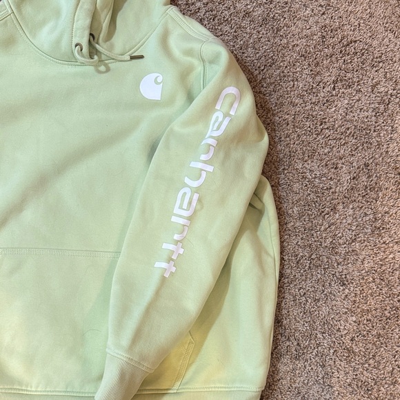 EUC - Carhartt Women’s Light Green Hoodie - Picture 2 of 4